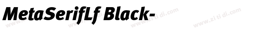 MetaSerifLf Black字体转换